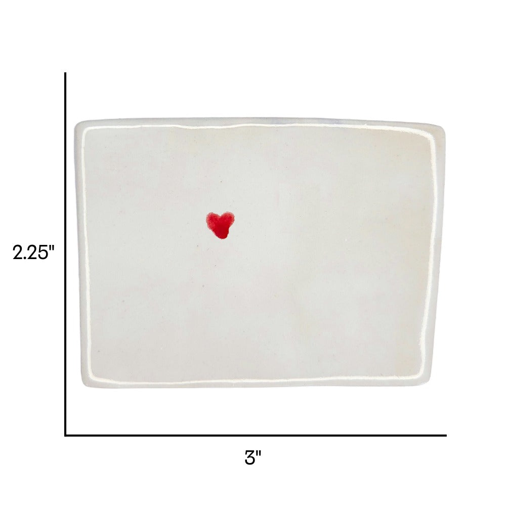 Vail Ceramic Fridge Magnet - Handmade Colorado Souvenir with Heart Design