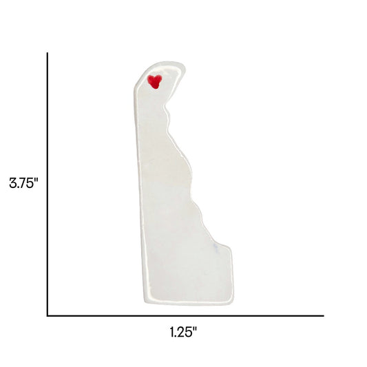 Hockessin Ceramic Fridge Magnet - Handmade Delaware Souvenir with Heart Design