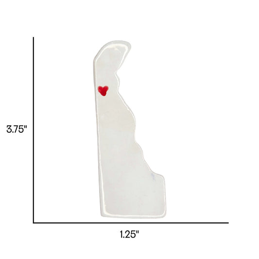 Middletown Ceramic Fridge Magnet - Handmade Delaware Souvenir with Heart Design