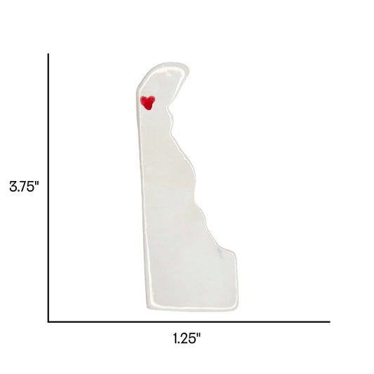 Newark Ceramic Fridge Magnet - Handmade Delaware Souvenir with Heart Design