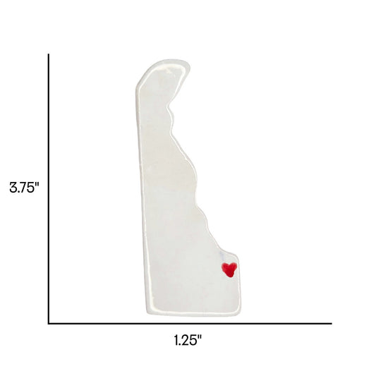 Rehoboth Beach Ceramic Fridge Magnet - Handmade Delaware Souvenir with Heart Design