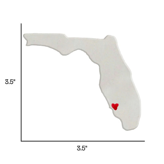Fort Myers Ceramic Magnet for Fridge - Unique Handmade Florida State Decor Gift