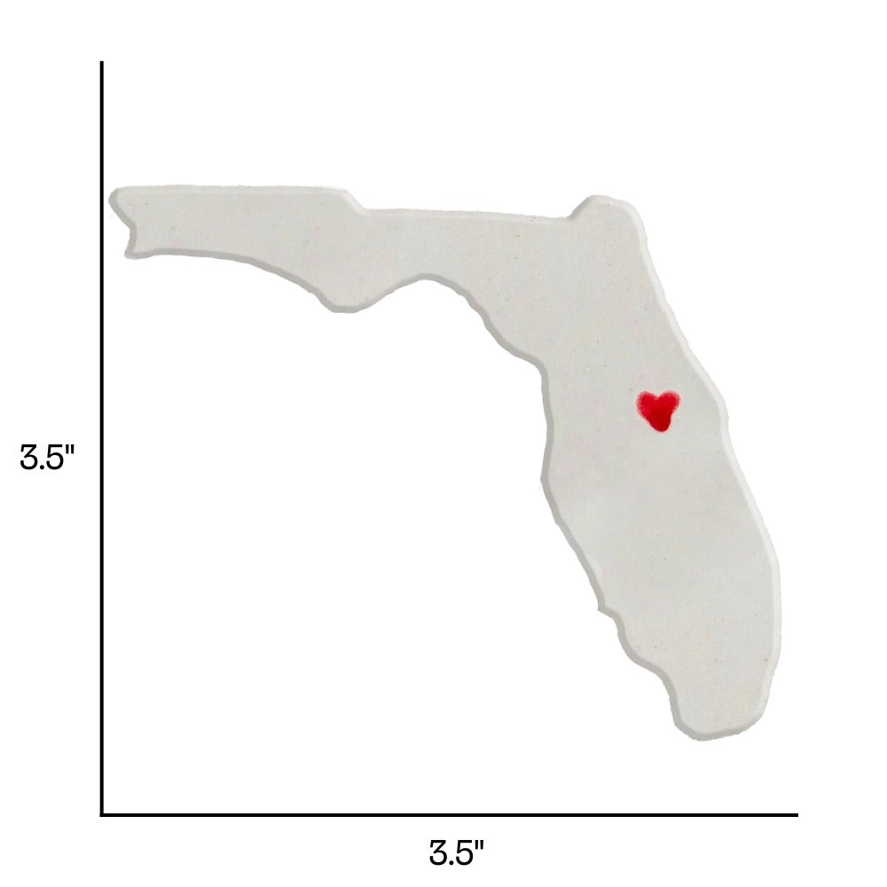 Orlando Ceramic Magnet for Fridge - Unique Handmade Florida State Decor Gift