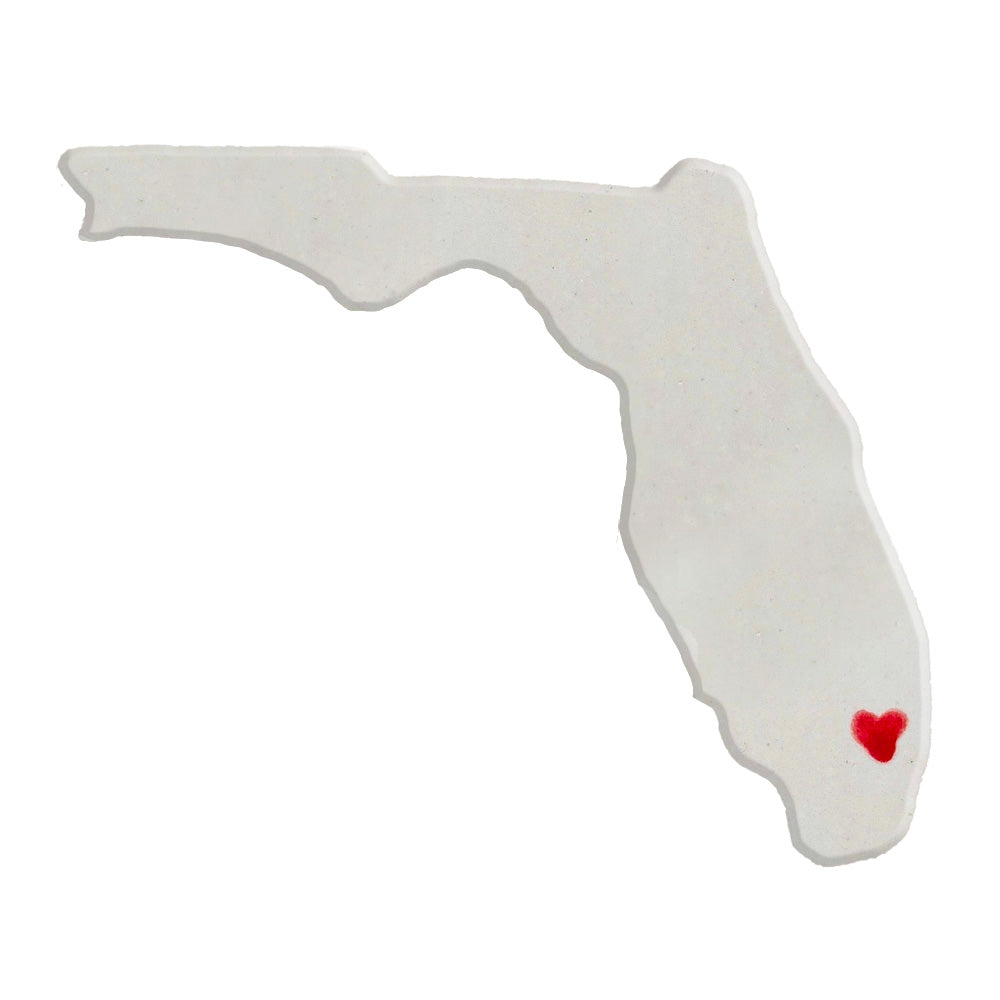 Miami Ceramic Magnet for Fridge - Unique Handmade Florida State Decor Gift