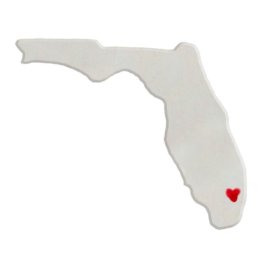 Miami Ceramic Magnet for Fridge - Unique Handmade Florida State Decor Gift