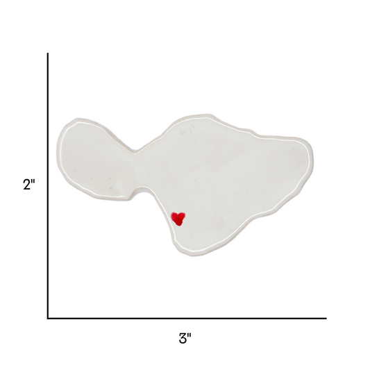 Wailea Maui Ceramic Fridge Magnet - Handcrafted Hawaii State Gift