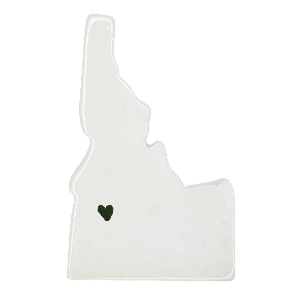 Idaho Custom Ceramic Magnet for Fridge - Handmade Gift with Heart Design