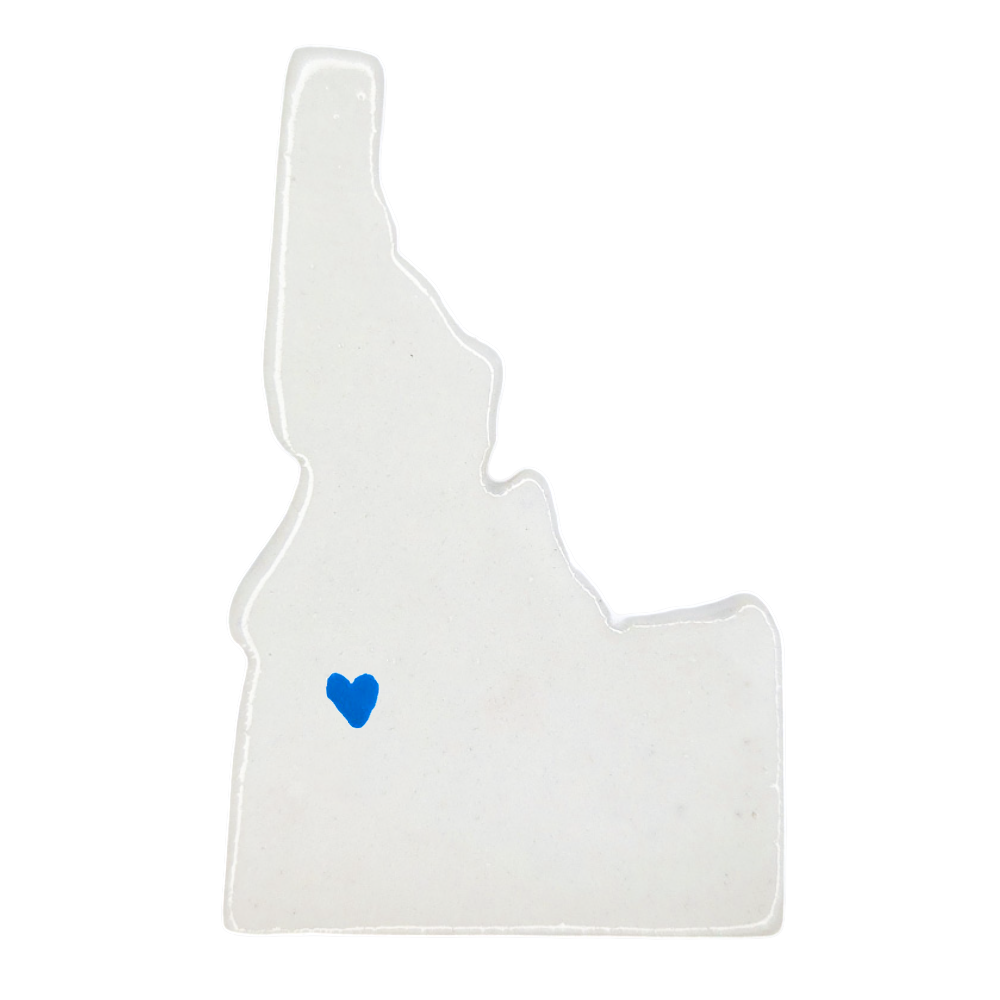 Idaho Custom Ceramic Magnet for Fridge - Handmade Gift with Heart Design