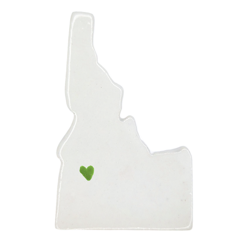 Idaho Custom Ceramic Magnet for Fridge - Handmade Gift with Heart Design