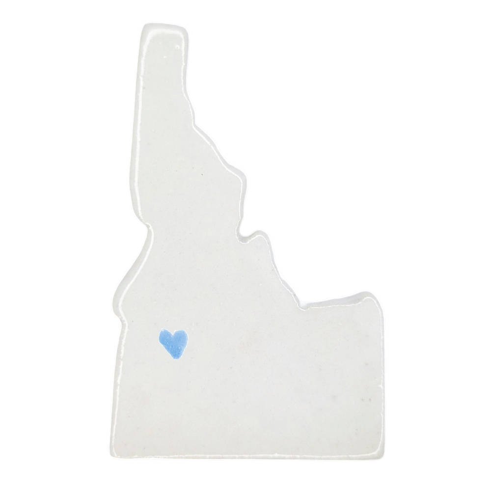 Idaho Custom Ceramic Magnet for Fridge - Handmade Gift with Heart Design