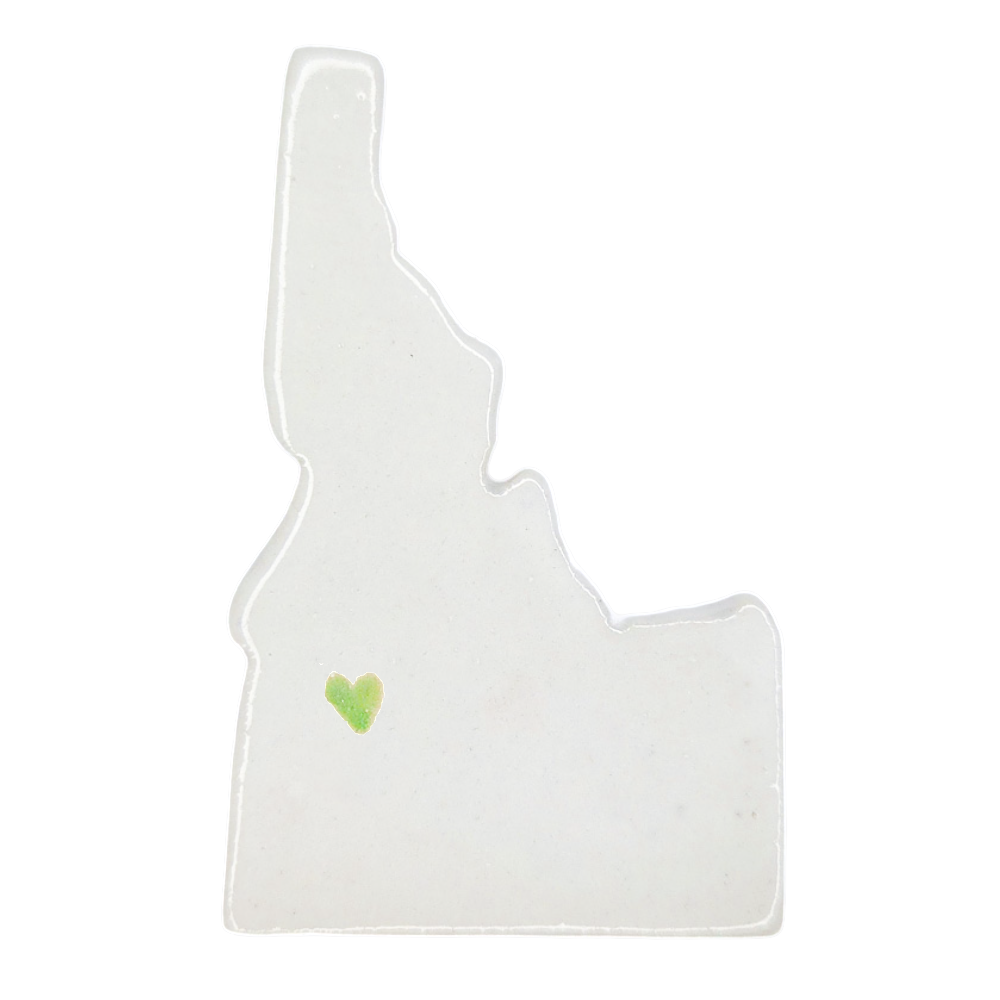 Idaho Custom Ceramic Magnet for Fridge - Handmade Gift with Heart Design