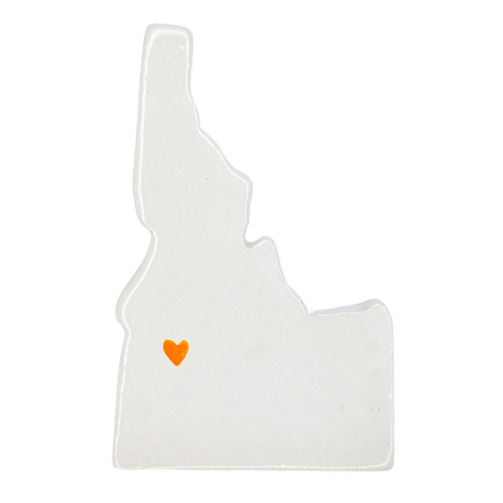 Idaho Custom Ceramic Magnet for Fridge - Handmade Gift with Heart Design