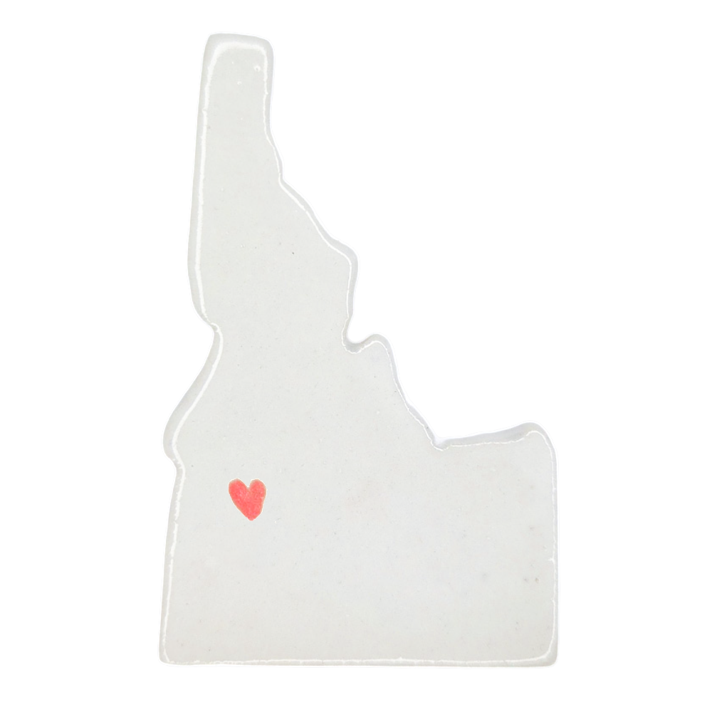 Idaho Custom Ceramic Magnet for Fridge - Handmade Gift with Heart Design