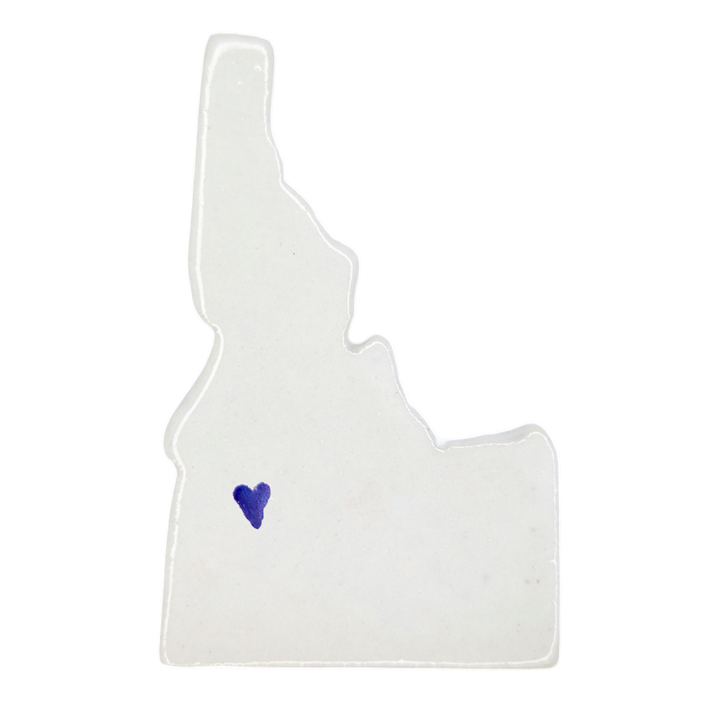 Idaho Custom Ceramic Magnet for Fridge - Handmade Gift with Heart Design