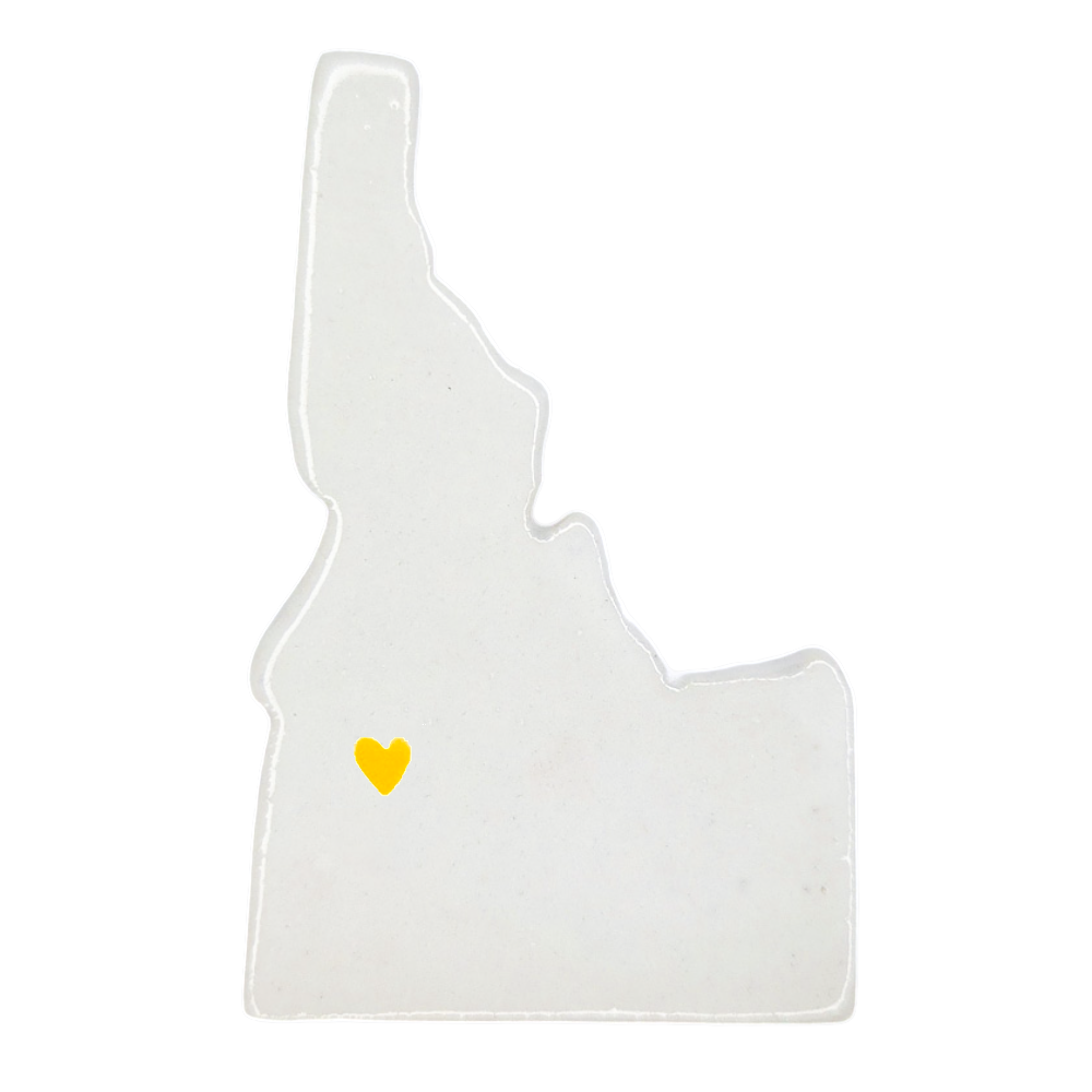 Idaho Custom Ceramic Magnet for Fridge - Handmade Gift with Heart Design
