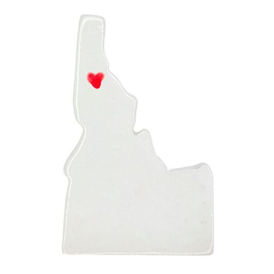 Coeur d'Alene Ceramic Magnet for Fridge - Handcrafted Idaho State Decor Gift