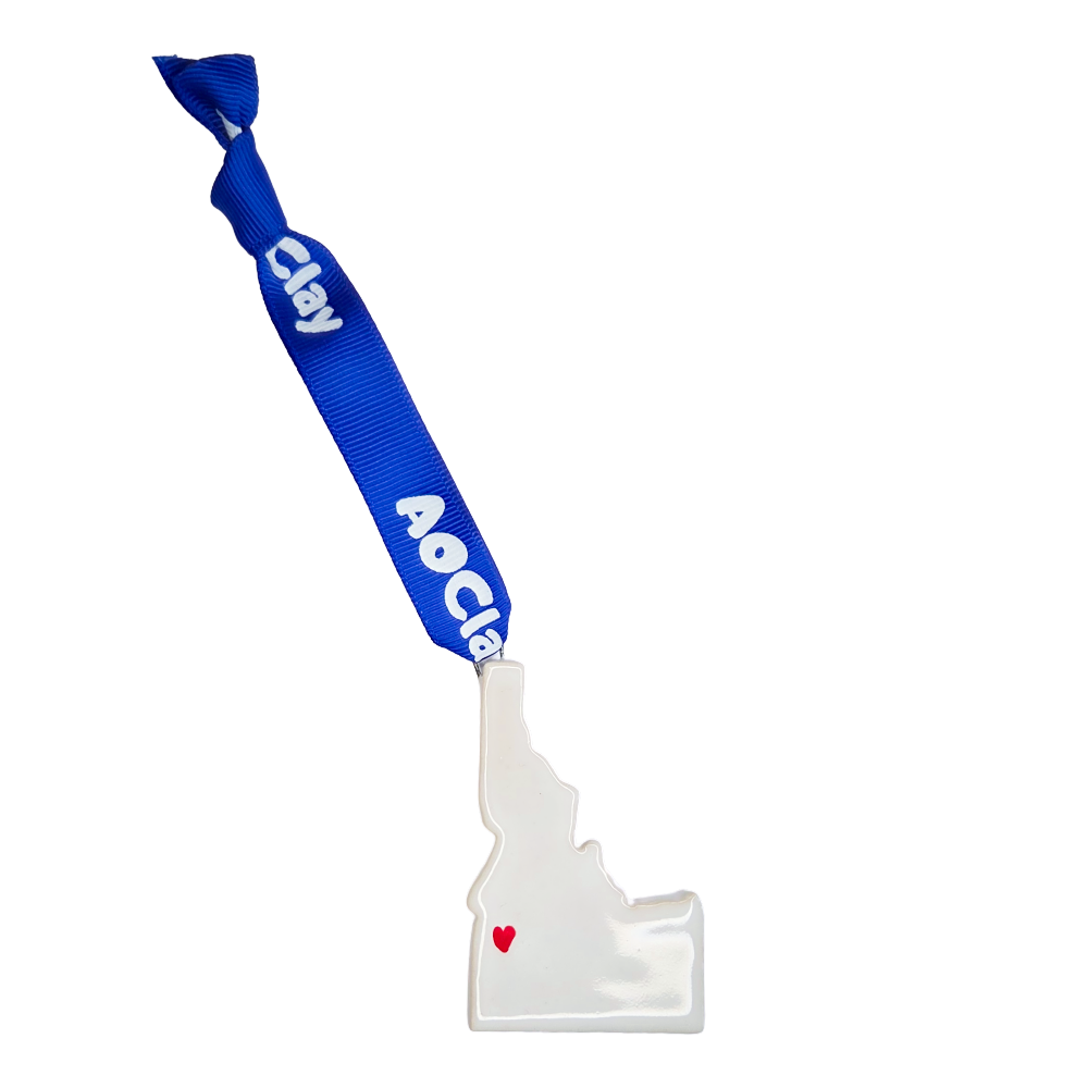 Idaho Handcrafted Custom Ceramic Christmas Ornament