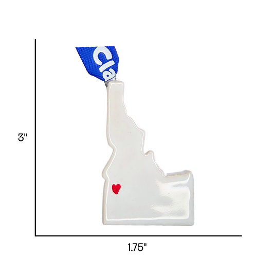 Idaho Handcrafted Custom Ceramic Christmas Ornament