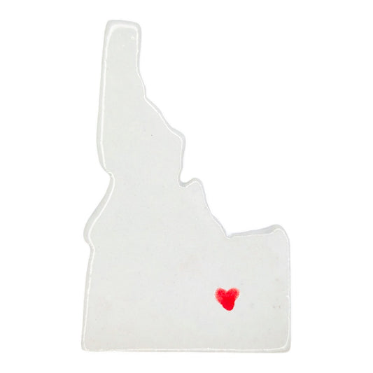 Pocatello Ceramic Magnet for Fridge - Handcrafted Idaho State Decor Gift