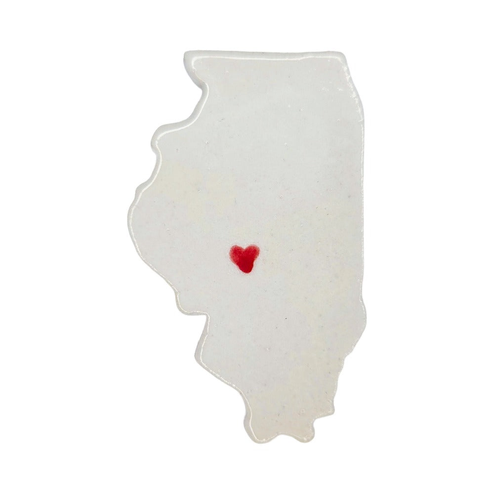 Springfield Ceramic Magnet for Fridge - Unique Handmade Illinois State Decor Gift