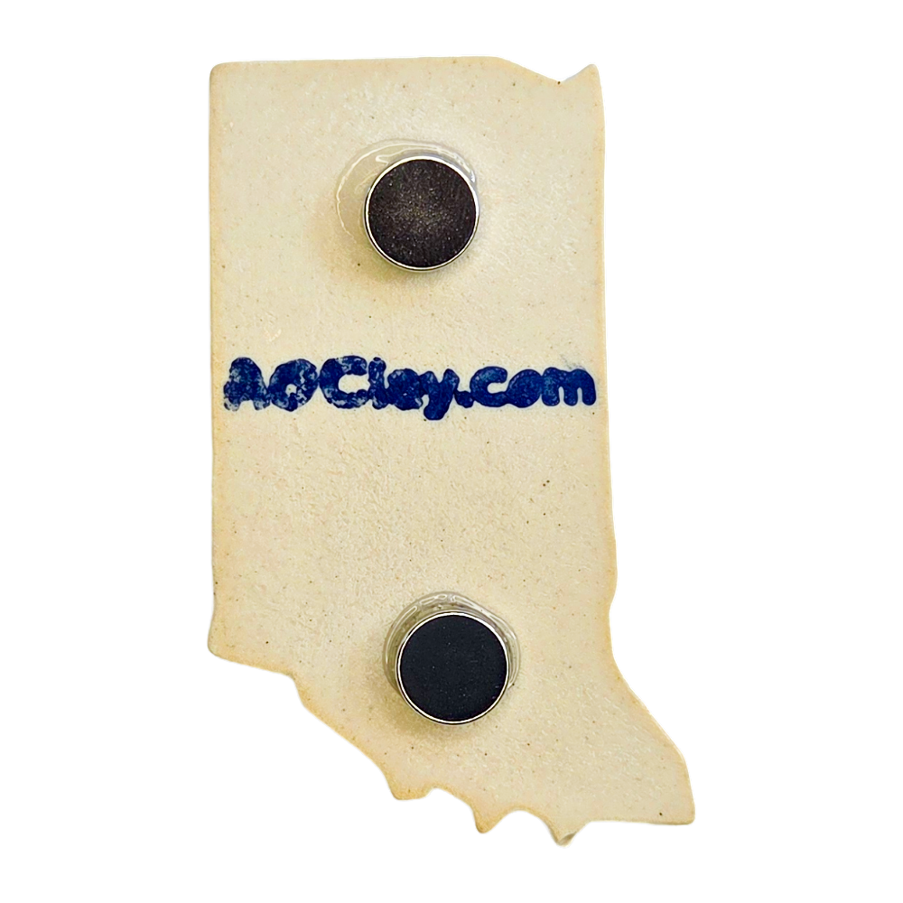 Indiana Custom Ceramic Magnet for Fridge - Handmade Personalized Gift