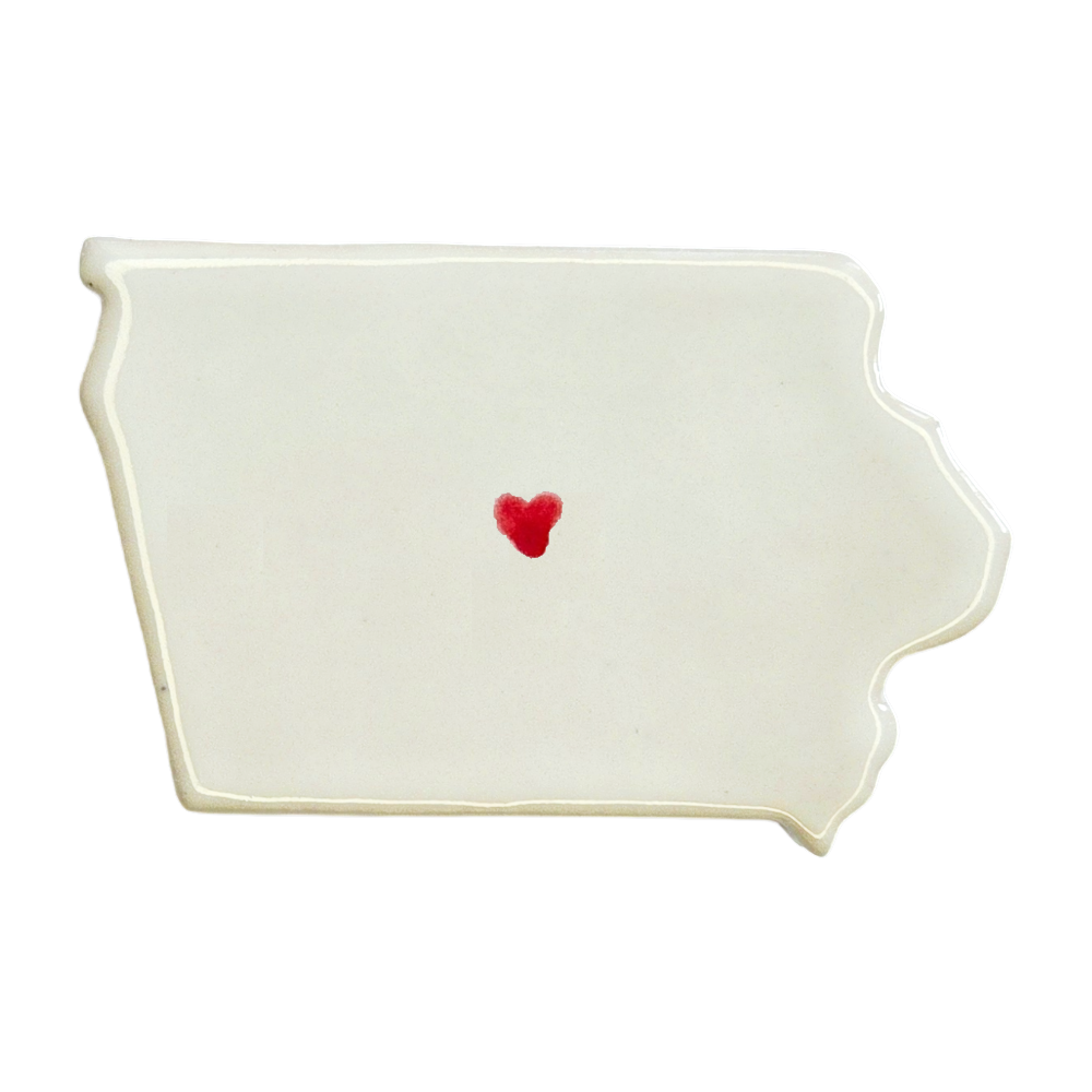 Ames Ceramic Magnet for Fridge - Handmade Iowa State Decor Gift