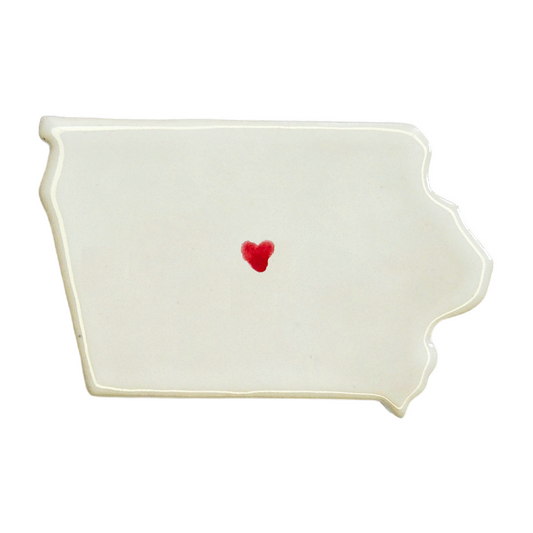 Ames Ceramic Magnet for Fridge - Handmade Iowa State Decor Gift