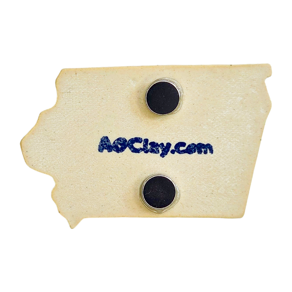 Ames Ceramic Magnet for Fridge - Handmade Iowa State Decor Gift