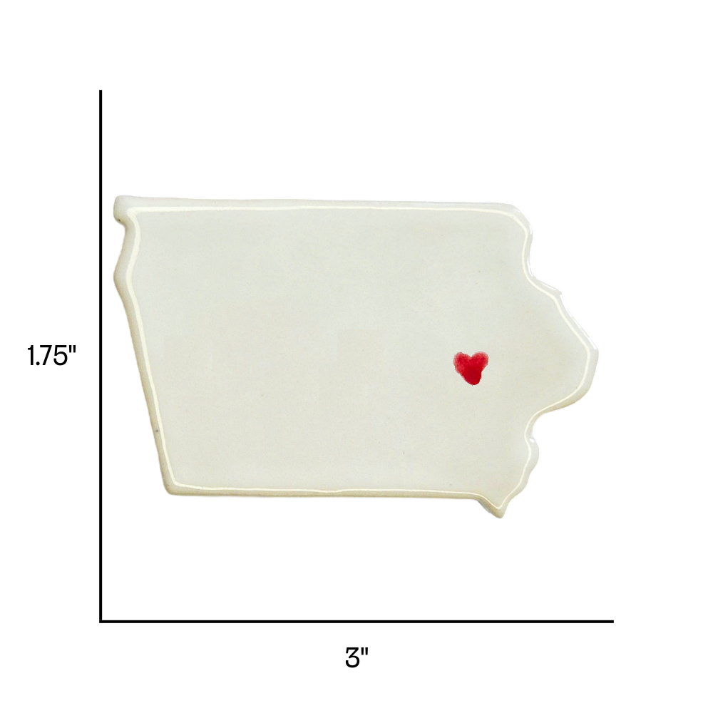 Cedar Rapids Ceramic Magnet for Fridge - Handmade Iowa State Decor Gift