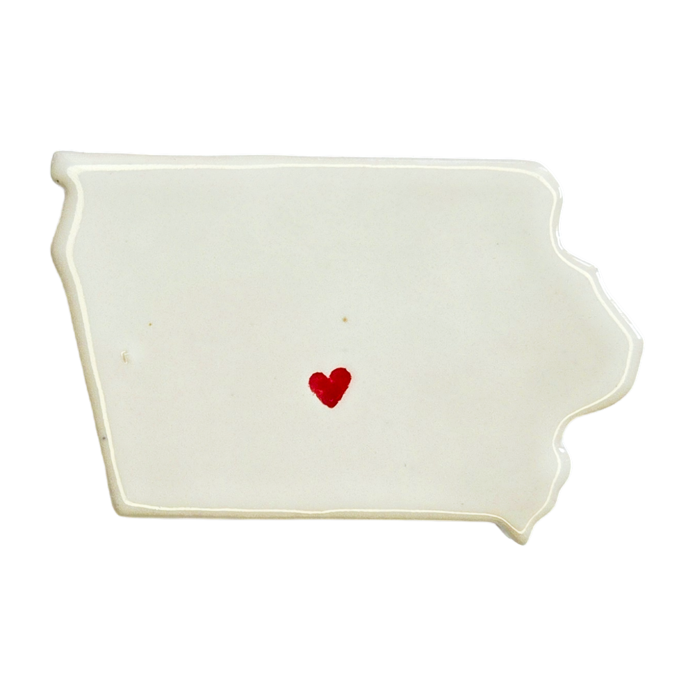 Des Moines Ceramic Magnet for Fridge - Handmade Iowa State Decor Gift