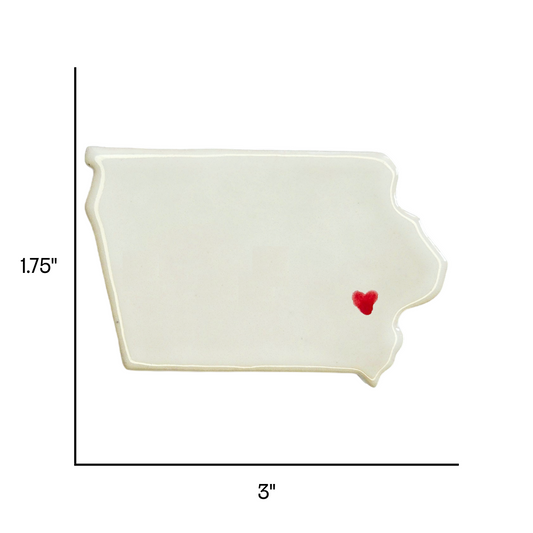 Iowa City Ceramic Magnet for Fridge - Handmade Iowa State Decor Gift