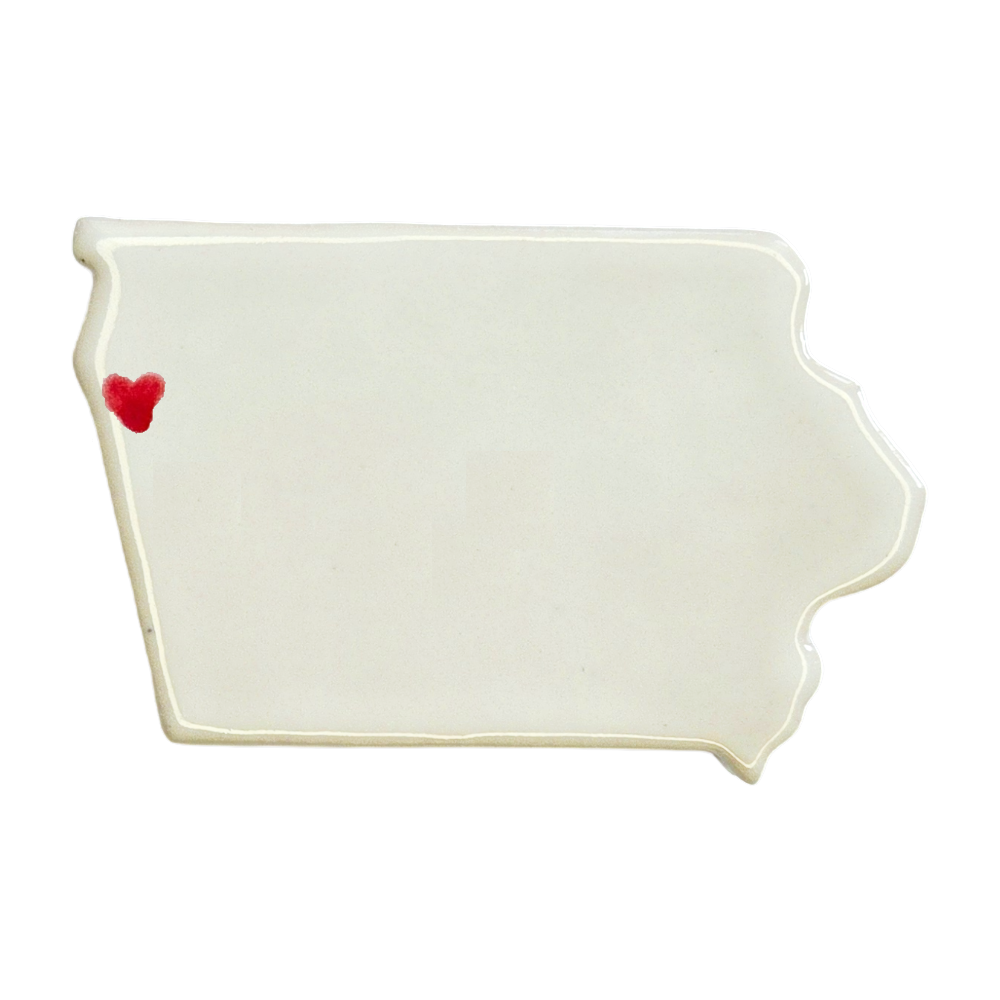 Sioux City Ceramic Magnet for Fridge - Handmade Iowa State Decor Gift