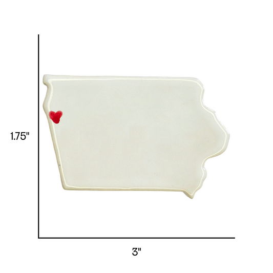 Sioux City Ceramic Magnet for Fridge - Handmade Iowa State Decor Gift