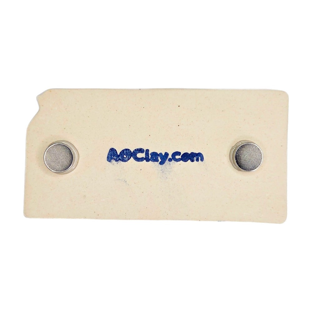 Dodge City Ceramic Magnet - Handmade Kansas Souvenir with Heart Design