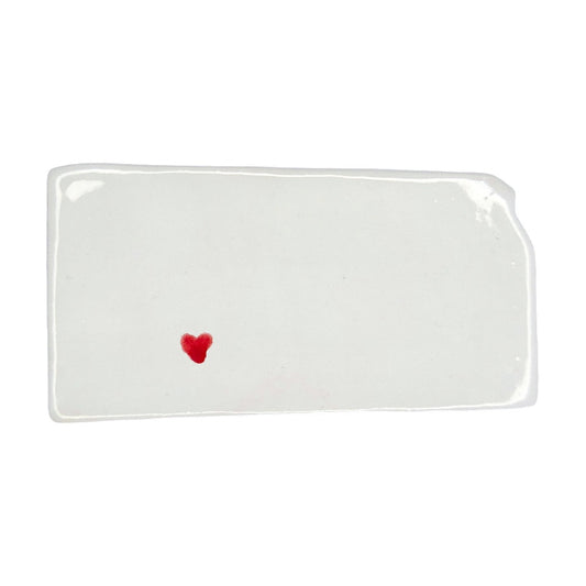 Dodge City Ceramic Magnet - Handmade Kansas Souvenir with Heart Design