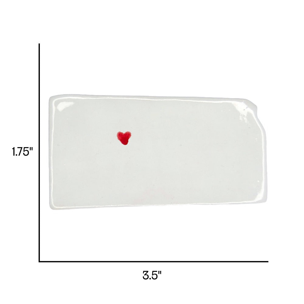 Hays Ceramic Magnet - Handmade Kansas Souvenir with Heart Design