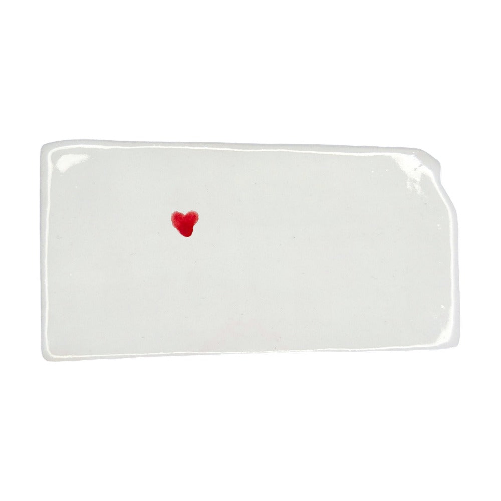 Hays Ceramic Magnet - Handmade Kansas Souvenir with Heart Design