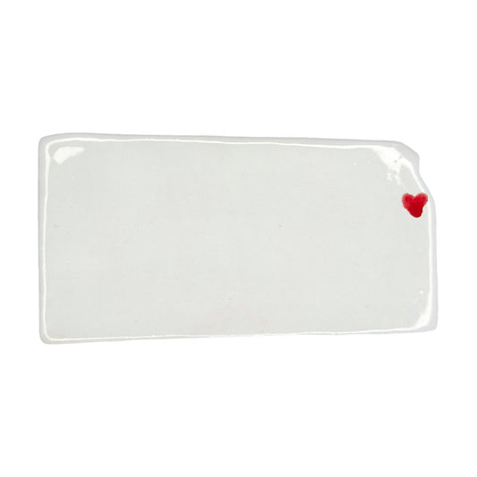 Kansas City Ceramic Magnet - Handmade Kansas Souvenir with Heart Design