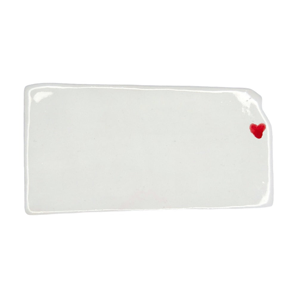 Olathe Ceramic Magnet - Handmade Kansas Souvenir with Heart Design