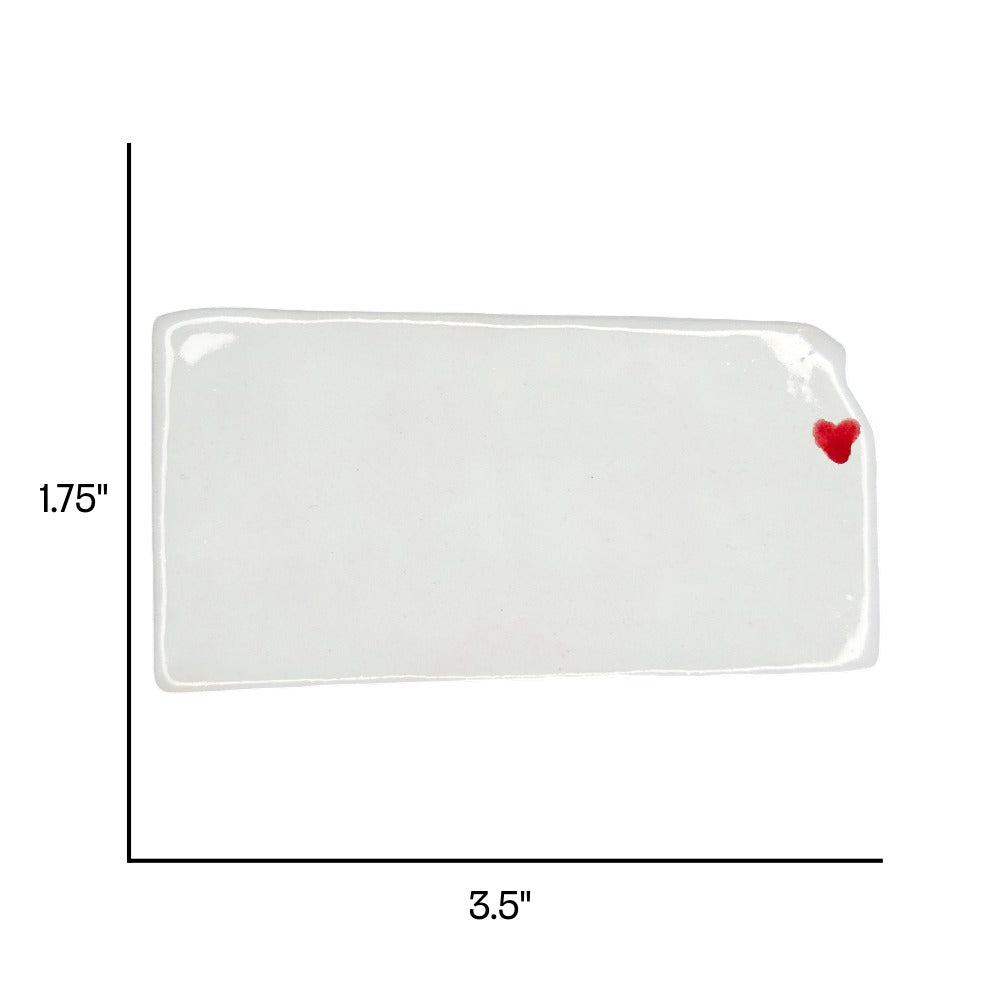 Overland Park Ceramic Magnet - Handmade Kansas Souvenir with Heart Design