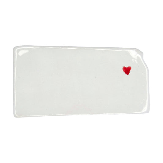 Topeka Ceramic Magnet - Handmade Kansas Souvenir with Heart Design