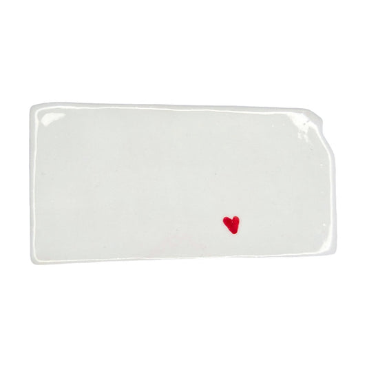 Wichita Ceramic Magnet - Handmade Kansas Souvenir with Heart Design