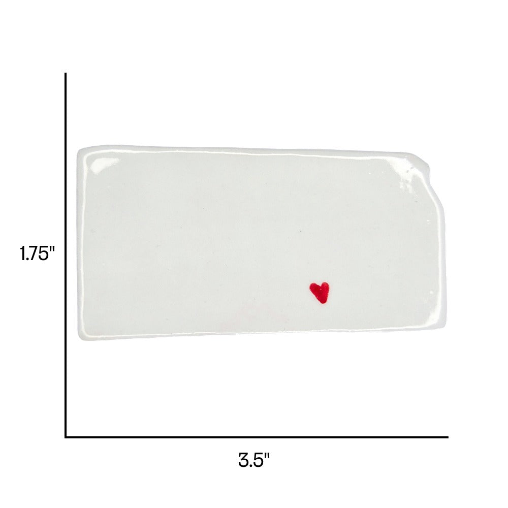 Wichita Ceramic Magnet - Handmade Kansas Souvenir with Heart Design
