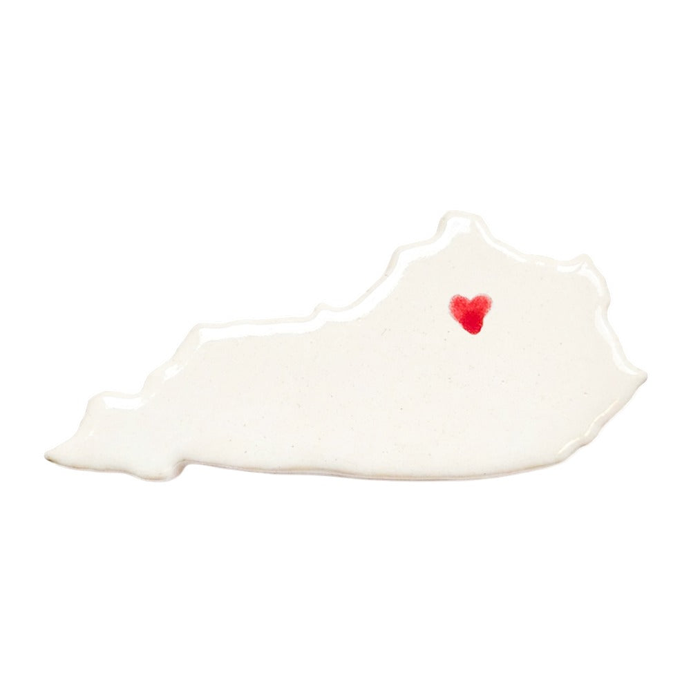 Kentucky Custom Ceramic Magnet for Fridge - Handmade Gift with Heart Design