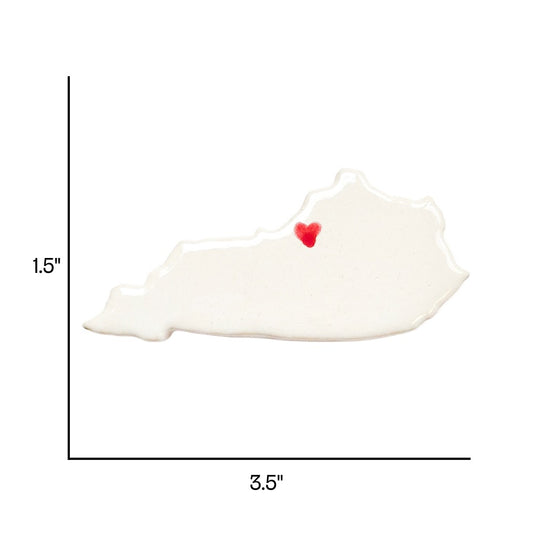 Louisville Ceramic Magnet for Fridge - Handcrafted Kentucky State Decor Gift