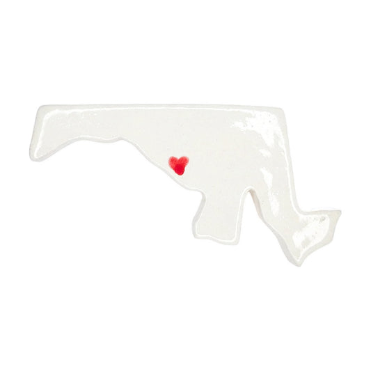 Bethesda Ceramic Magnet for Fridge - Handcrafted Maryland State Decor Gift