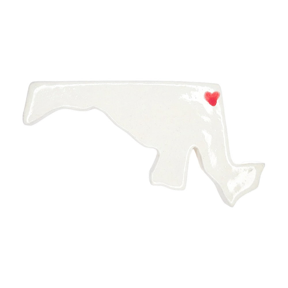 Elktown Ceramic Magnet for Fridge - Handcrafted Maryland State Decor Gift
