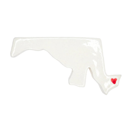 Ocean City Ceramic Magnet for Fridge - Handcrafted Maryland State Decor Gift