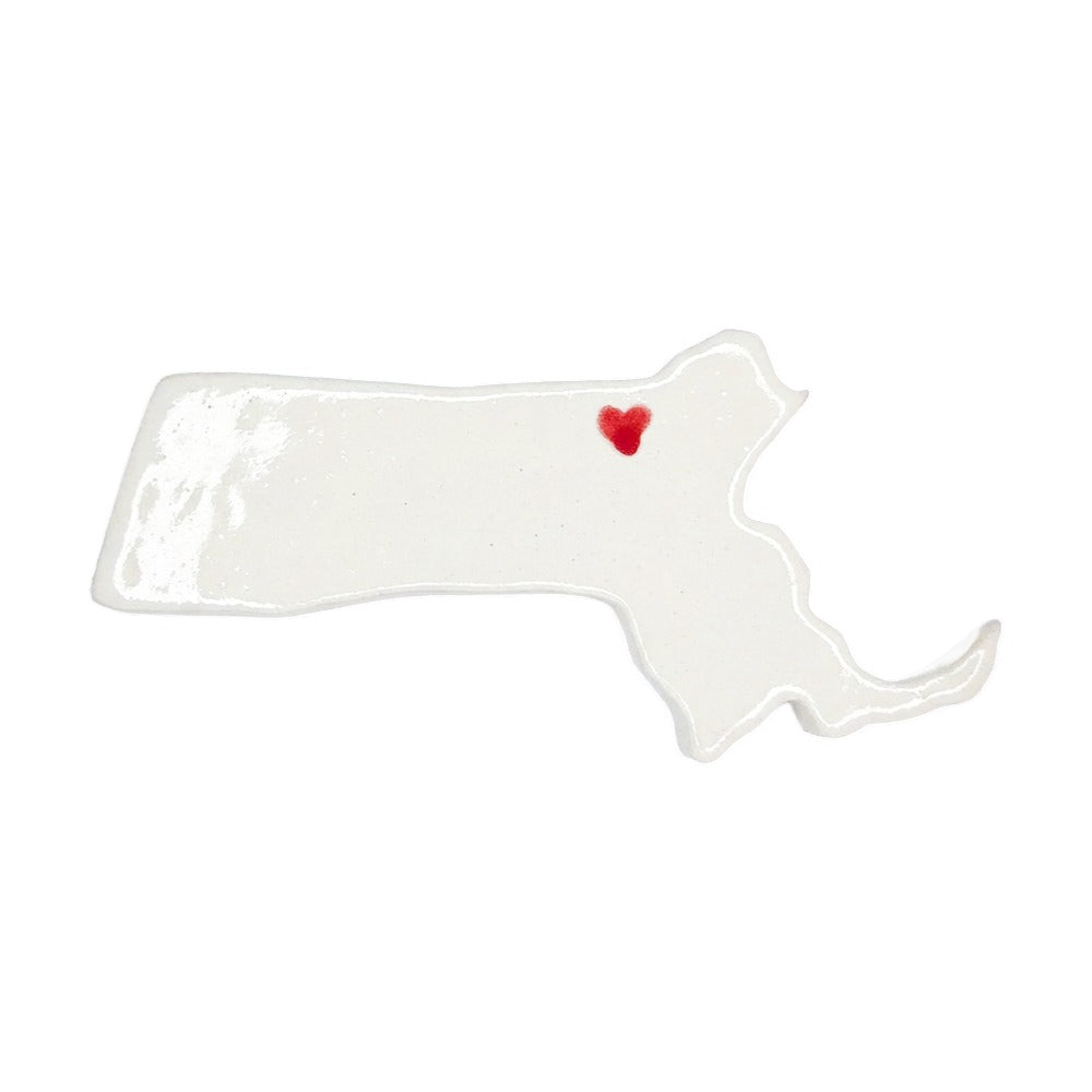 Lowell Ceramic Magnet for Fridge - Handcrafted Massachusetts State Decor Gift
