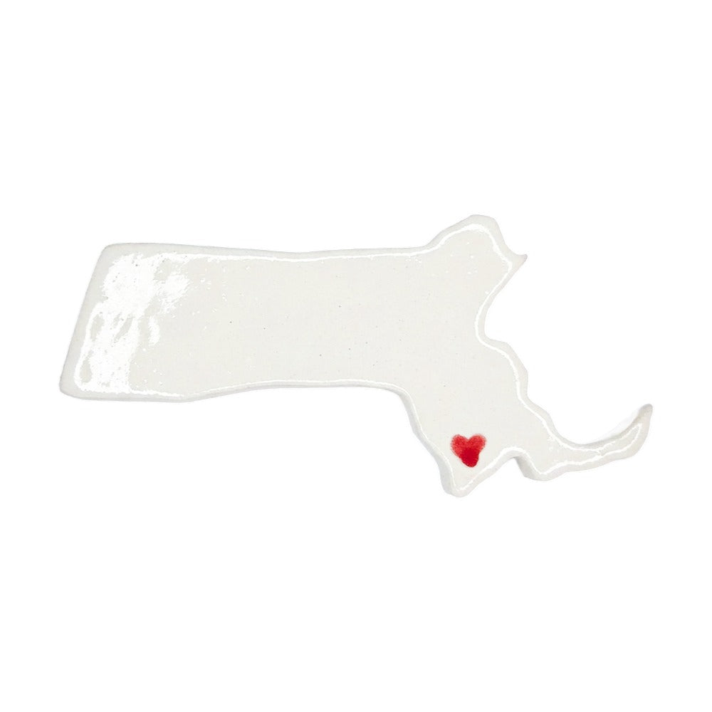 New Bedford Ceramic Magnet for Fridge - Handcrafted Massachusetts State Decor Gift